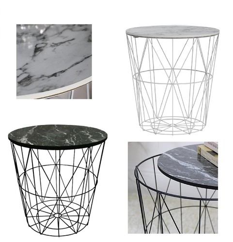 Wire side table retro metal - wire,