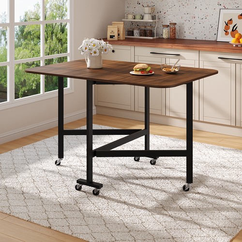 Foldable retro dining table - dining, w/
