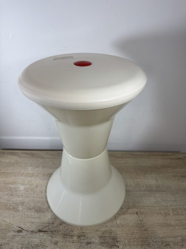 White plastic stool - plastic,