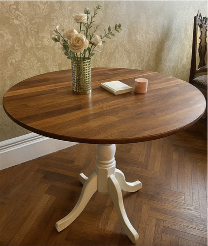 Wooden dining table - dining, round