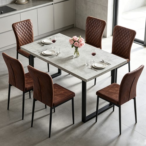 Dining table and chairs 6 - dining, 4/6