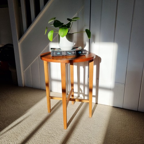 Vintage small teak round - vintage,
