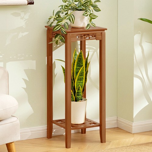 Retro bamboo plant stand tall - bamboo,