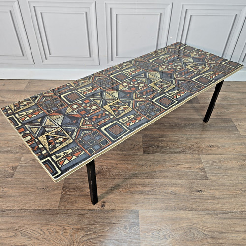 Vintage abstract coffee table - vintage,