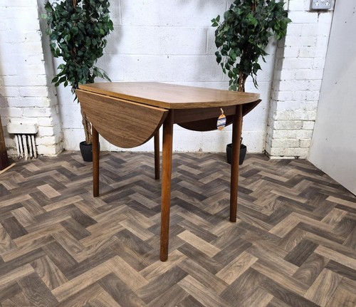 Vintage mid century round teak - round,