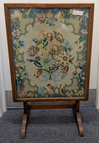 Vintage folding firescreen - vintage,
